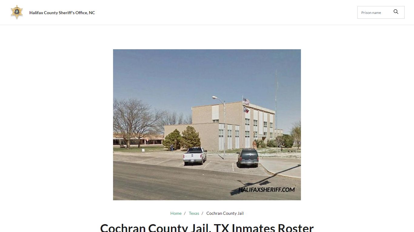 Cochran County Jail, TX Jail Roster, Name Search