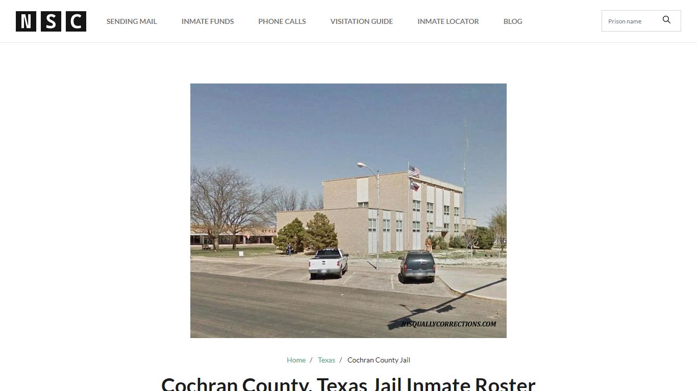 Cochran County, Texas Jail Inmate Roster